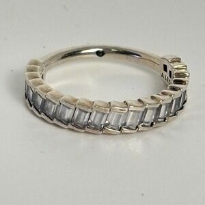 Authentic Pandora Sterling Silver 925 Glacial Beauty CZ Baugette Ring Size 7.25